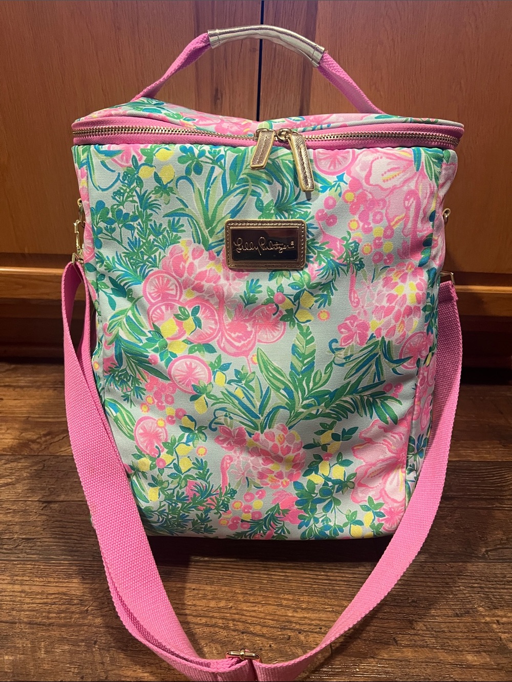 Lilly Pulitzer Pink Floral Insulated Cooler Bag